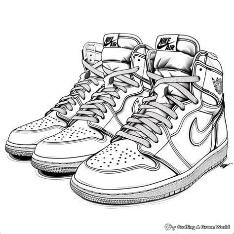 Nike Air Jordan 1 Coloring Pages - Free & Printable!