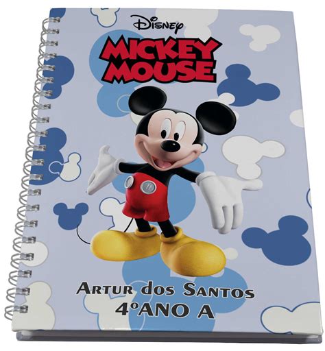 Caderno Personalizado Mickey Elo Produtos Especiais