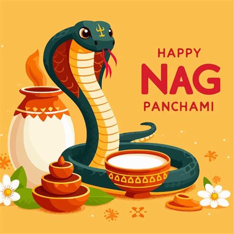 vctor art happy naag panchami indian festival background premium ai