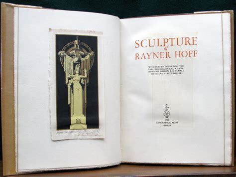 Sculpture Of Rayner Hoff With Text By The Earl Beauchamp Howard Ashton E C Temple Smith And W