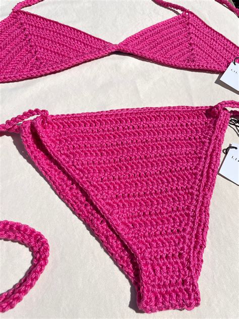 Artemisia Crochet Bikini Set Pink Etsy