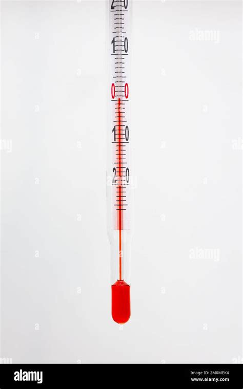 Analog Thermometer Indicating A Temperature Of Zero Degrees Celsius