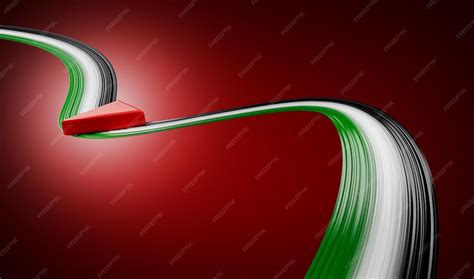 premium photo abstract palestine flag color white  green waving