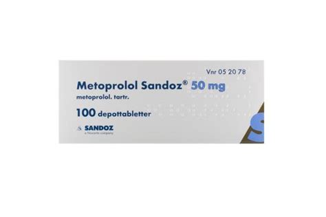 Köp Metoprolol Sandoz Depottablett 50 Mg Metoprolol 100 Styck På