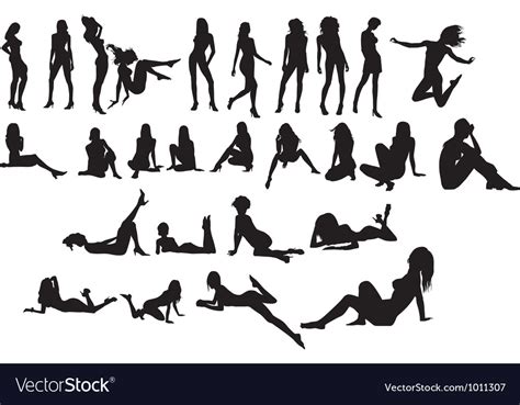 Nude Silhouette Royalty Free Vector Image VectorStock