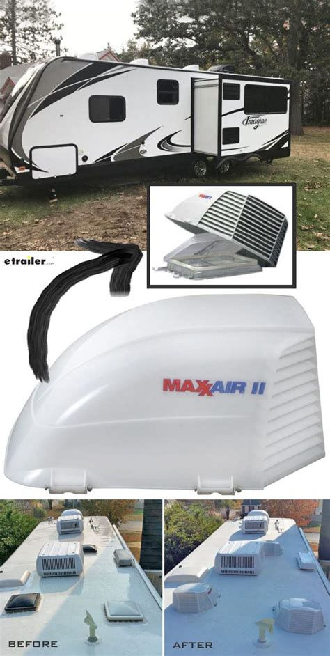 Maxxair Ii Rv And Trailer Roof Vent Cover W Ezclip White Maxxair Rv Vents And Fans Ma76jr