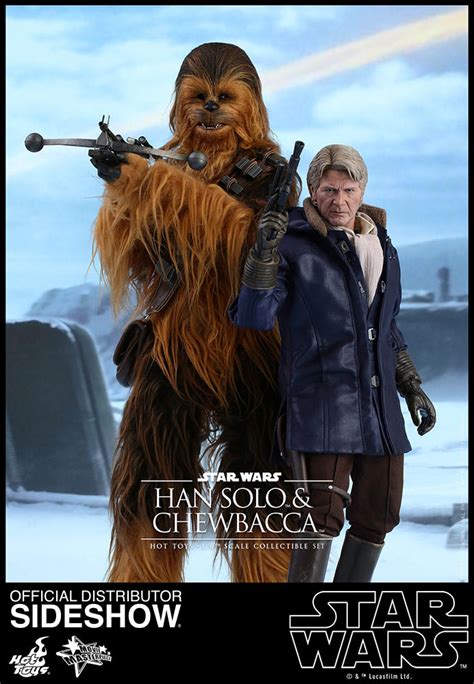Star Wars Episode Vii Chewbacca Han Solo Deluxe Set Action Figure Hot Toys
