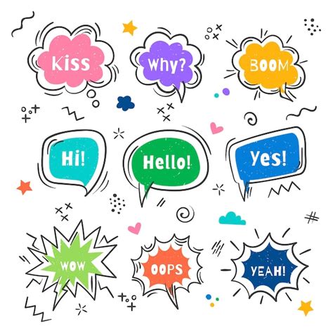 Free Vector Doodle Hand Drawn Speech Bubble Drawings Collection
