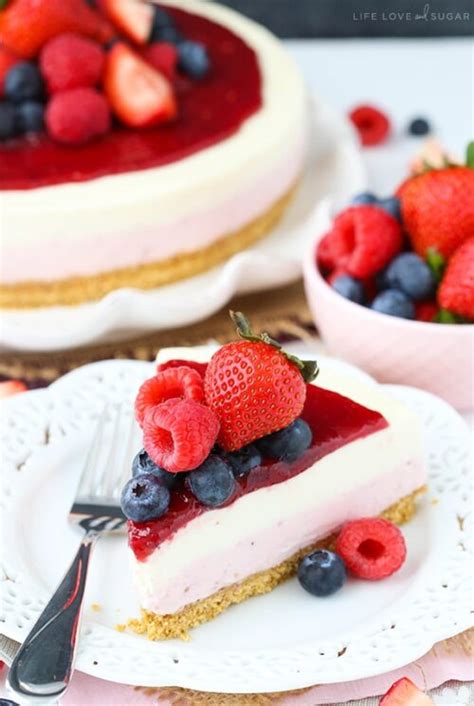 No Bake Berry Vanilla Cheesecake Life Love And Sugar