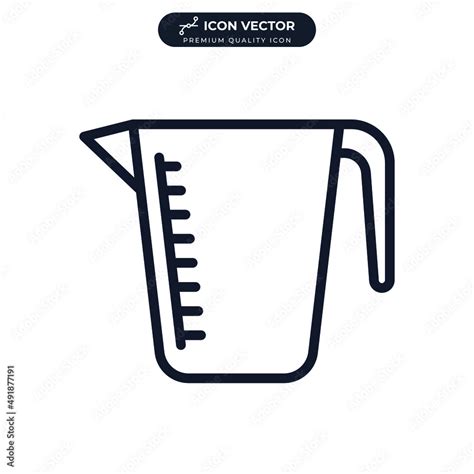 measuring cup icon symbol template for graphic and web design collection logo vector ...