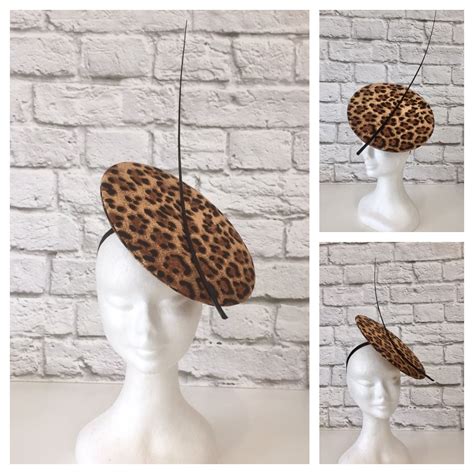 Leopard Print Fascinator Hat Etsy Au Shop Curiousercuriouserco