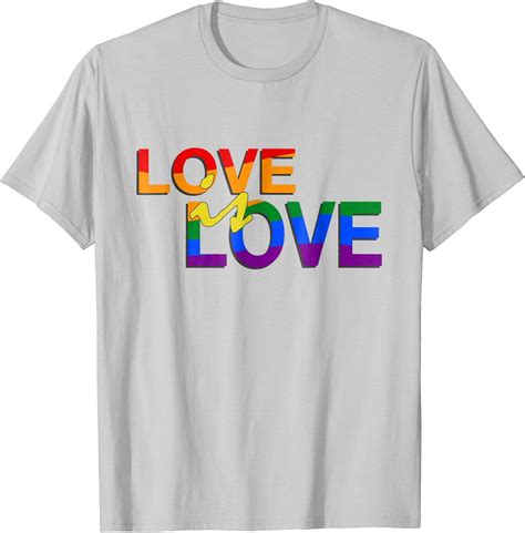 Amazon Gay Pride T Shirt With Lgbt Flag Colors Clothing Shoes Jewelry