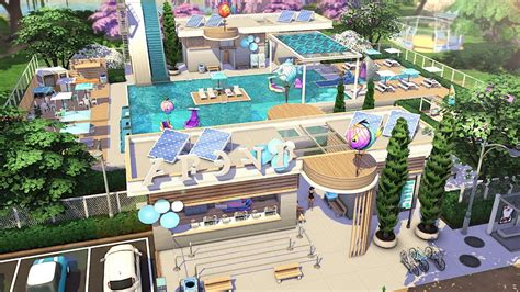 Public Pool The Sims Speed Build No Cc Youtube