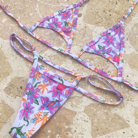 Sexy Blossom Micro Bikini By Oh Lola Swimwear
