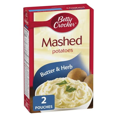 Betty Crocker Mashed Potatoes Butter And Herb 215 G 8 Servings Walmartca