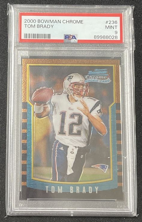 Bowman Chrome Tom Brady Rookie Rc Psa Ebay