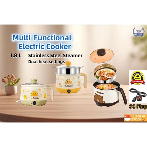 Sg Local Stock Lmulti Functional Electric Cooking Pot Hot Pot Gift Box Packaging Ceramic