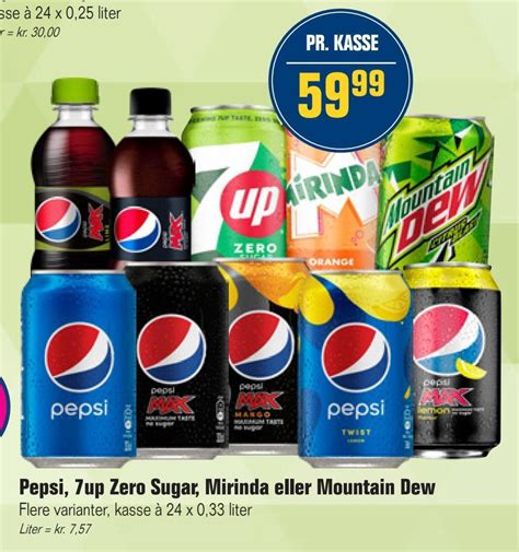 Pepsi Up Zero Sugar Mirinda Eller Mountain Dew Tilbud Hos Otto Duborg