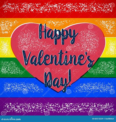 Tarjeta Tem Tica Gay Del D A De Tarjetas Del D A De San Valent N Del Arco Iris Con Colores