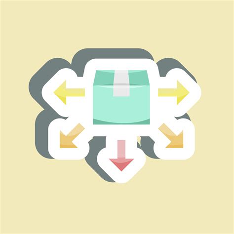 sticker distribution suitable  education symbol simple design