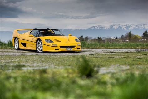 Photo of the Day: Stunning Yellow Ferrari F50 in Geneva! - GTspirit