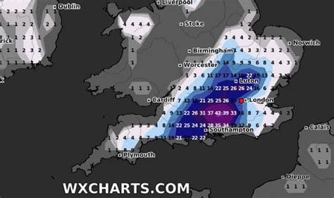 London Weather Forecast Shock Chart Shows Huge Snowstorm Hitting