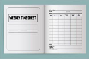 Weekly Timesheet Book Kdp Interior Desi Graphic By Aynul Tees