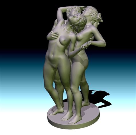 The Graces Nsfw D Figure Stl Files Nude Woman Miniature Figure Stl Files D Nude D