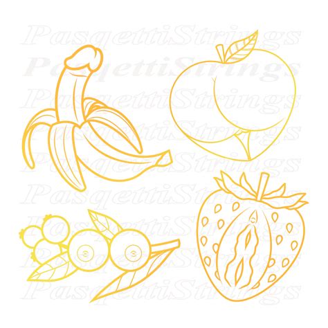 Nude Fruit SVG File Etsy