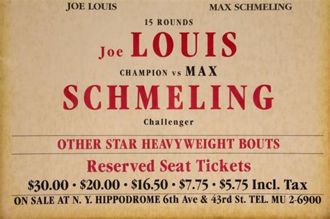 Sold Price Rare 1938 Boxing Advertisement Poster Joe Louis Vs Max