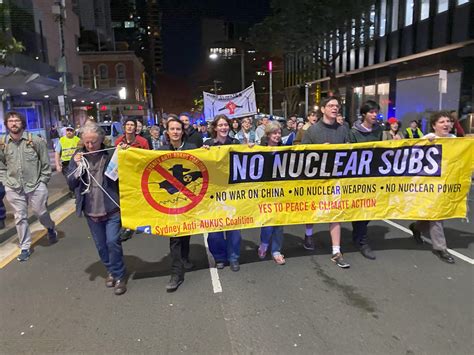 'No nuclear subs': protest in Sydney as anger grows over AUKUS deal