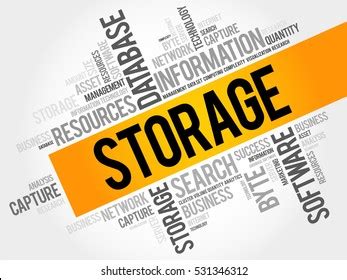 Storage Word Cloud Collage Business Concept Stock Vector Royalty Free