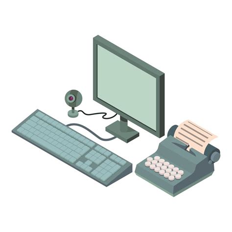 Device Evolution Icon Isometric Vector Modern Computer And Vintage