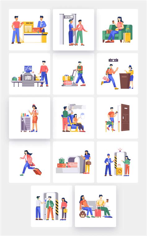 Airline Booking Illustrations on Yellow Images Creative Store - 138421