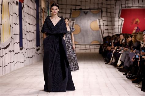 Maria Grazia Chiuri showcases moire at Dior's haute couture runway show