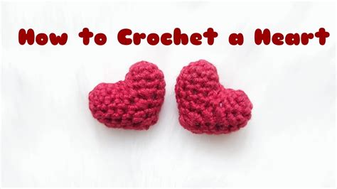 How To Crochet Mini Heart Step By Step Tutorial Amigurumi Free