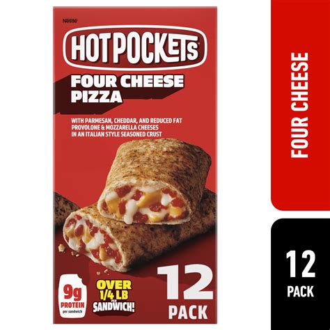 Hot Pockets Four Cheese Pizza Frozen Snack Pack Oz Walmart