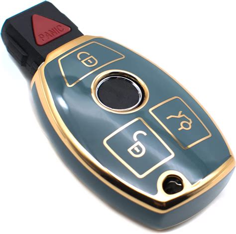 Feyoun Key Fob Cover Compatible With Mercedes Benz Cls Cla Clk Gl R Slk Amg A B C S