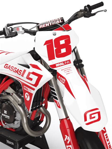 GASGAS CORSA WHITE Graphics Kit Rival Ink Design Co