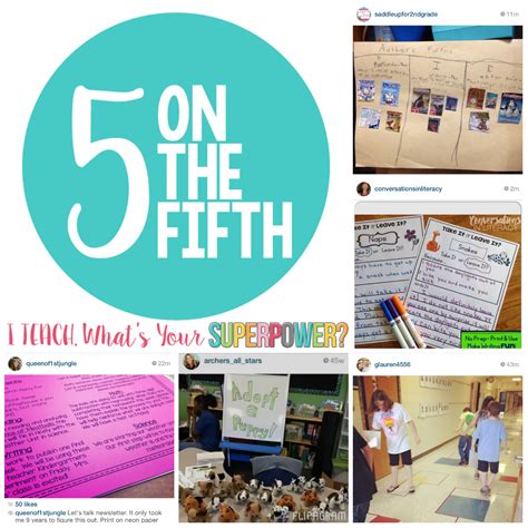 Five on the Fifth Instagram Style | Engaging Literacy