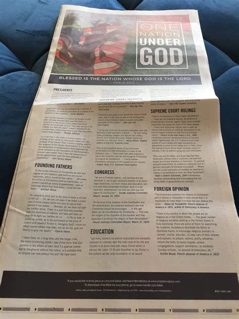 Hobby Lobby took out a full page ad saying that only Christians should be involved in running