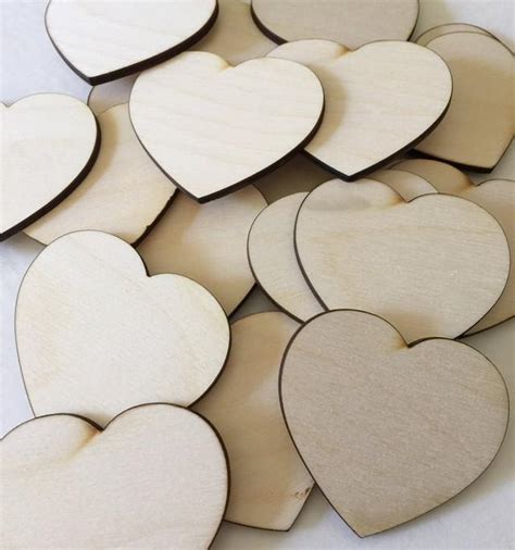 Inch Wood Hearts Unfinished Wooden Hearts For Wedding And