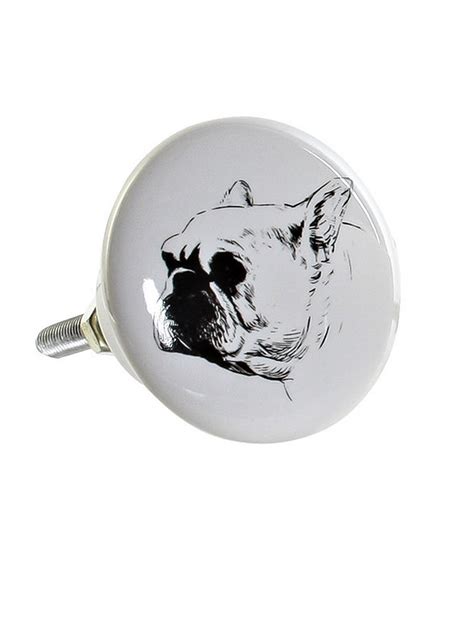 Bouton De Porte En C Ramique Blanche D Cor Chien