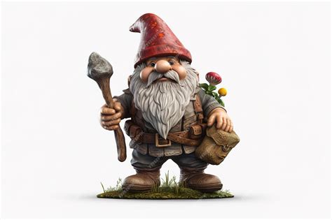 Premium Photo A Gnome With A Hammer And A Hammer