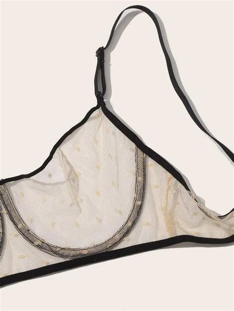 Contrast Sheer Nude Lingerie Set Women S Fashion New Undergarments Loungewear On Carousell