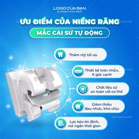 Banner ưu điểm Niềng Răng Mắc Cài Sứ Tự động