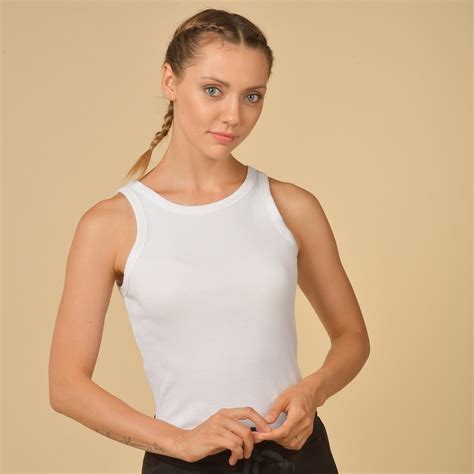 Basic White Tank Top Cute White Tank Top Women S Ribbed Tank Top Etsy