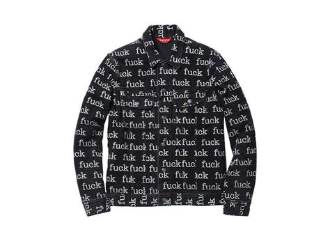 Supreme Fuck Denim Jacket Black
