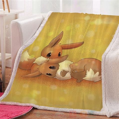 HOT Eevee Custom Fleece Blanket Express Your Unique Style With BoxBoxShirt