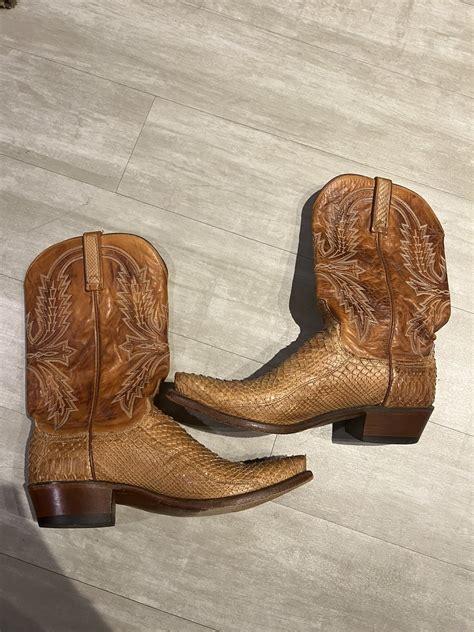 Lucchese Lucchese Ostrich Leather Cowboy Boot | Grailed